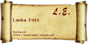 Laska Edit névjegykártya